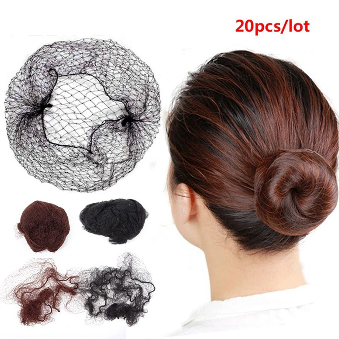 Nylon Hair Net For Bun Hair style 20Pcs