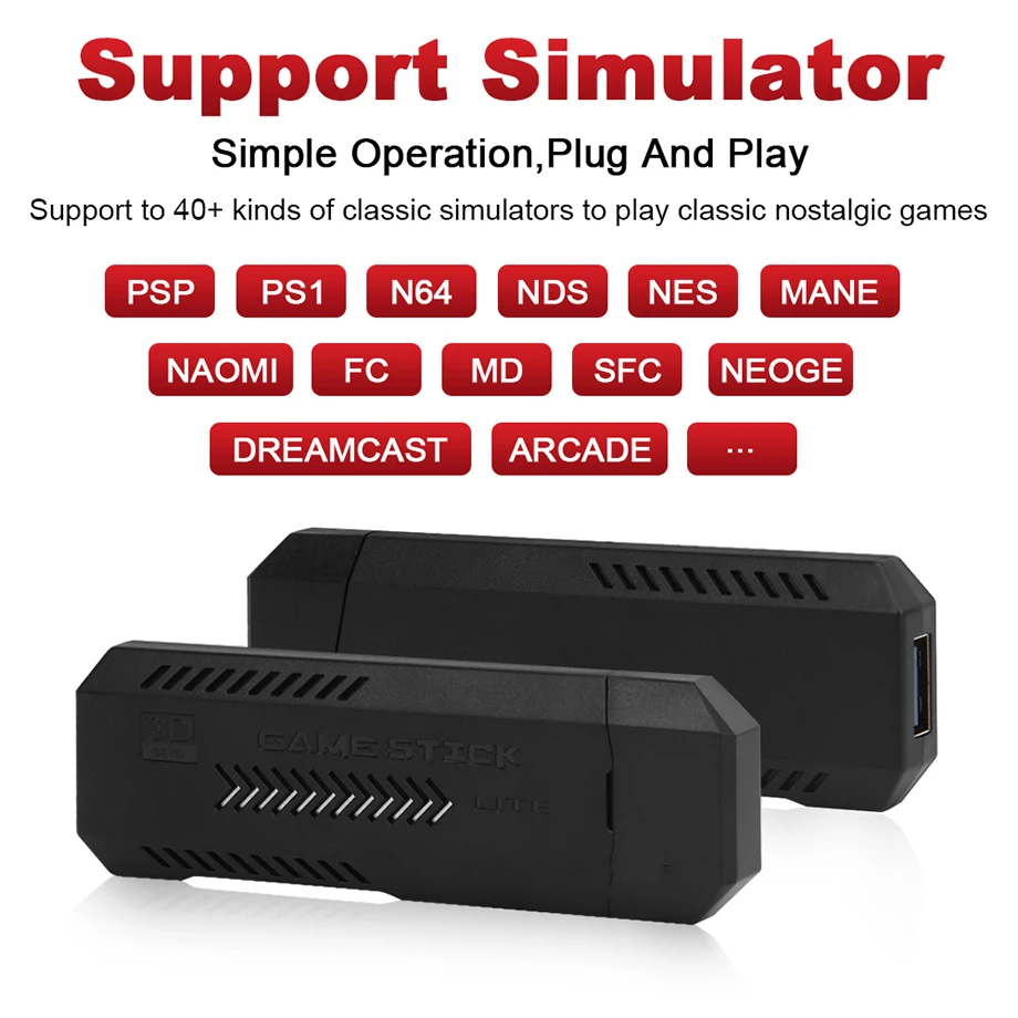 X2 ultra Game Stick 4K 3D HD Retro Video Game Console Wireless Controller TV Play 256G 58000 Retro Games