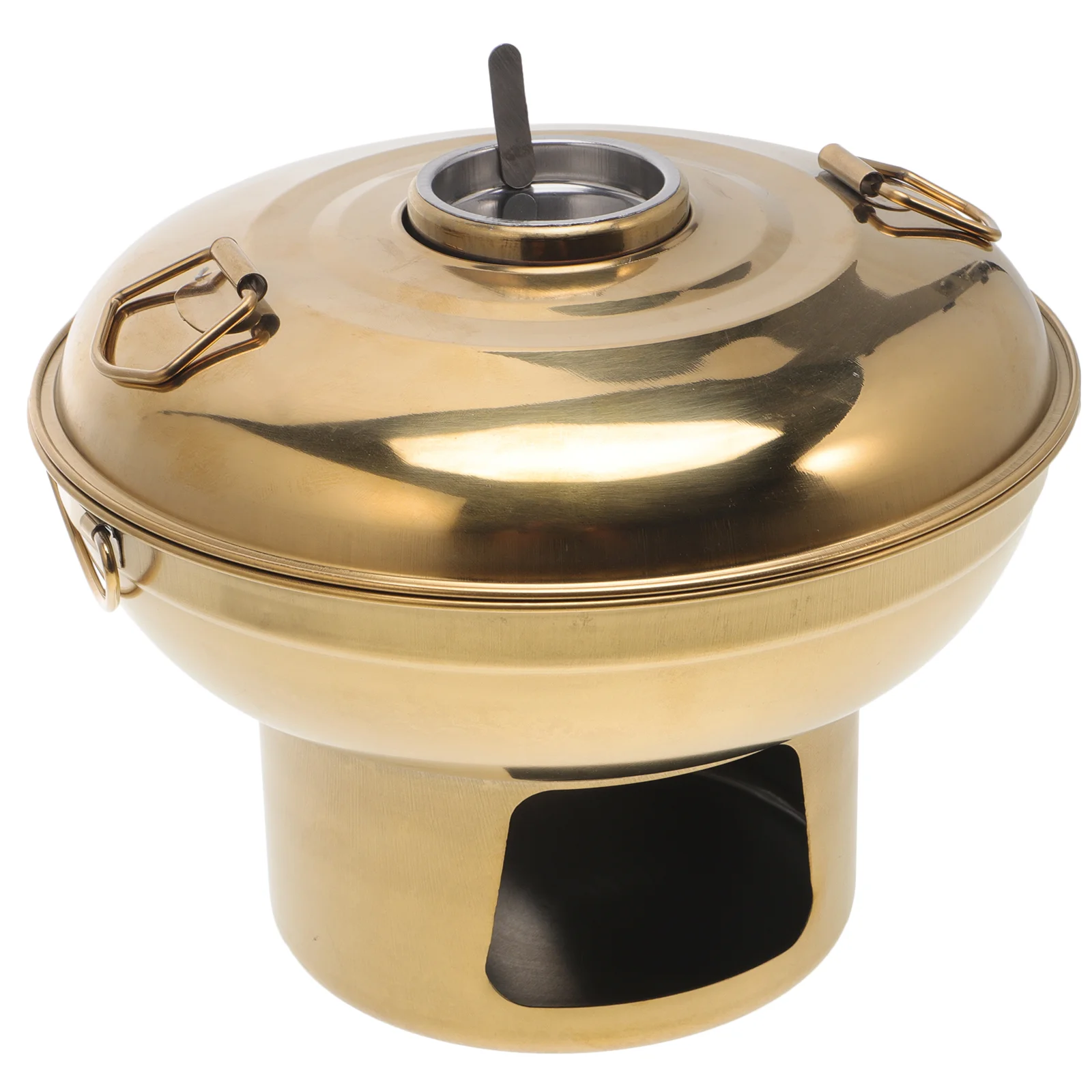 

Stainless Steel Cooking Pot Household Hot Pot Outdoors Indoors Cookware With Alcohol Stove