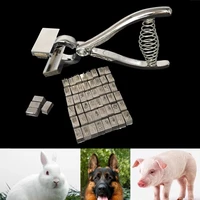 Rabbit Ear Number Piercing Pliers Kit 6-digit Animal Ear Tattoo Clamp Sheep Pig Dog Identification Piercing Needle Mark 1 Set 1