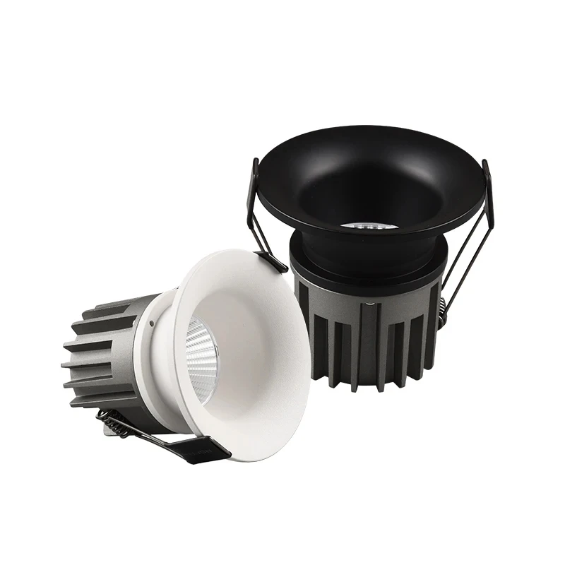 Dimmable Narrow Border Anti-glare Recessed COB LED Downlights AC85-265V 7W 12W 15W 18WLED Ceiling Lamps Hotel Villa Lighting