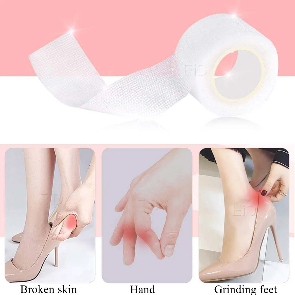 Eid 1 pcs Fuß schutz verband Fuß polster Gummi aufkleber Klebeband selbst klebende elastische Wickel Anti-Verschleiß wasserdichte Fersen polster Unisex – Detail 23