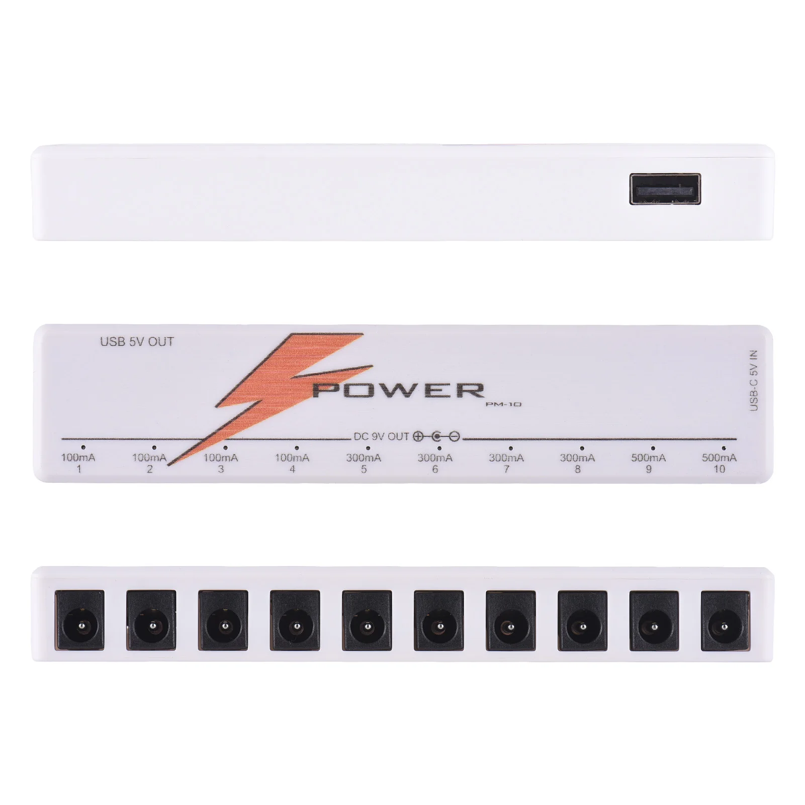 10-Channel Guitar Pedal Power with Independent Short Circuit Protection LED Power Indicator Pedal for Guitar Effect
