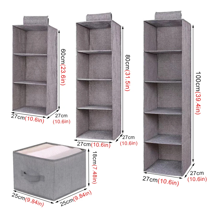 Cabinet Organizer Hanging underwear finishing storage closet wardrobe storage rack shelf storage box drawer box 4