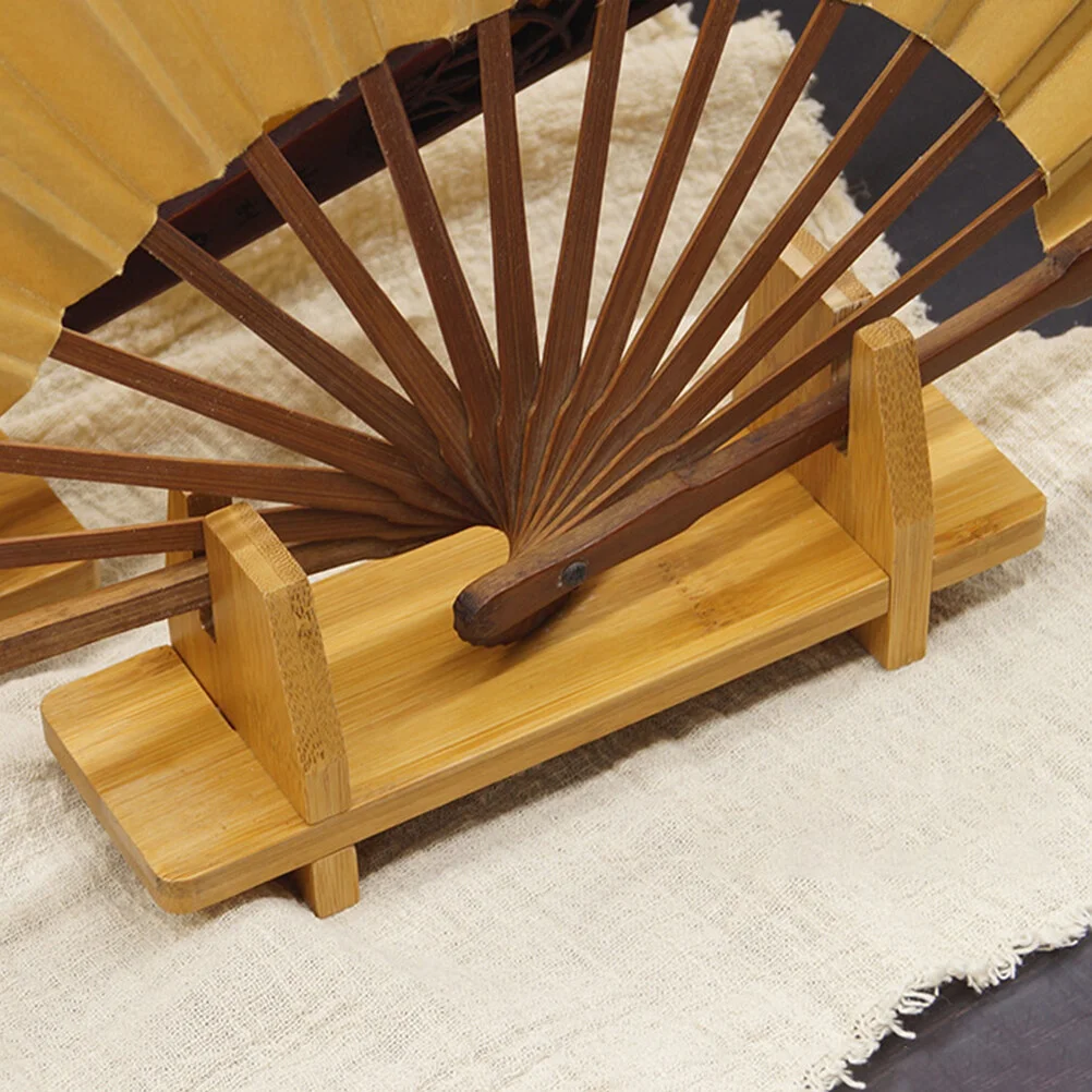 Chinese Folding Fan Display Stand Rack Holder Japanese Wooden Bracket Traditional Picture Frame