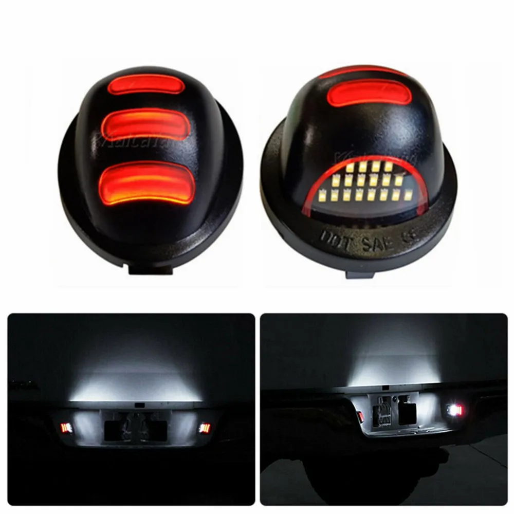 2Pcs Canbus LED Car Number License Plate Lights Tail Lamp Assembly