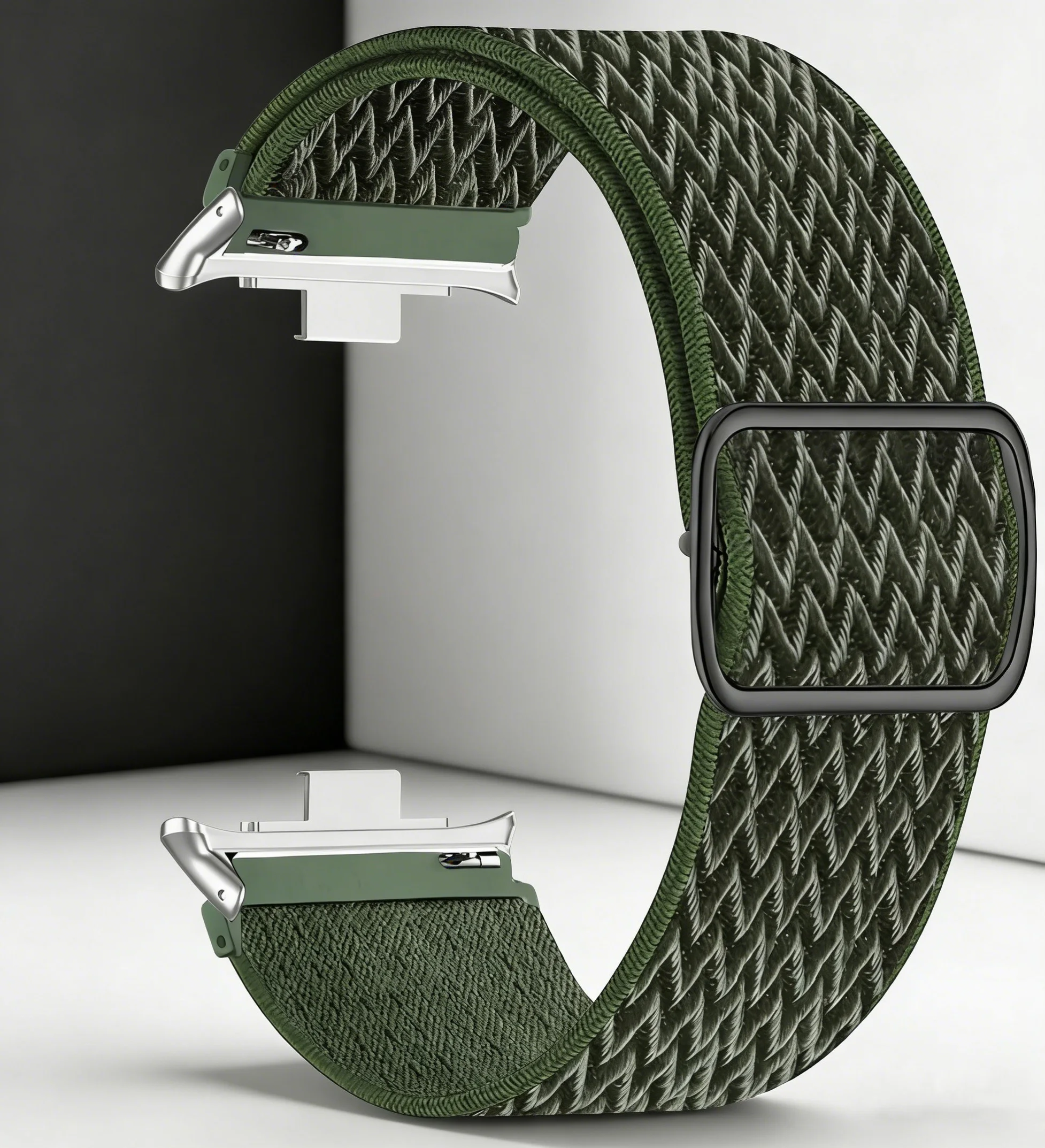 Elastic Nylon Solo Braided Watch Band Loop - Universal Replacement Bracelet