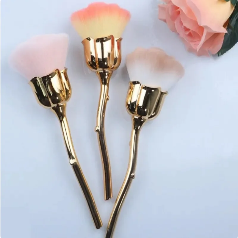 Nail Art Tools Rose-shaped Manicure Nail Brush Art Brush Nail Accessories Tool Makeup Polishing Dust Removal