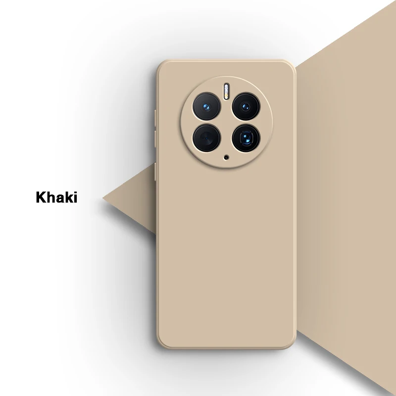 Premium Internal Flocking Square Liquid Silicone Phone Case