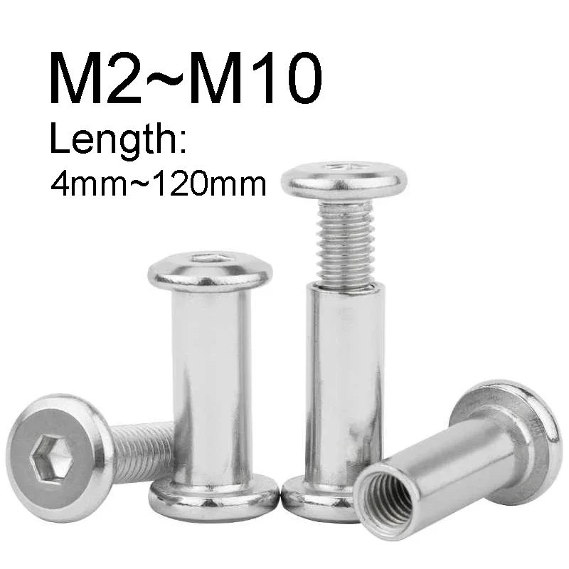 1~10Set Hexagon Socket Rivet Connector Insert Joint Sleeve Cap Nut M2 ...