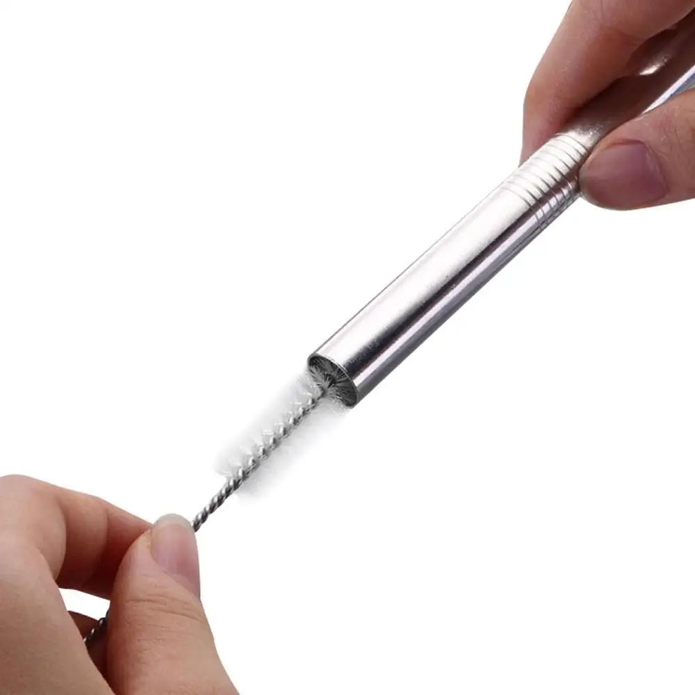 Eco-Friendly Reusable Straw with Cleaning Brush - Durable Plastic Replacement Straw