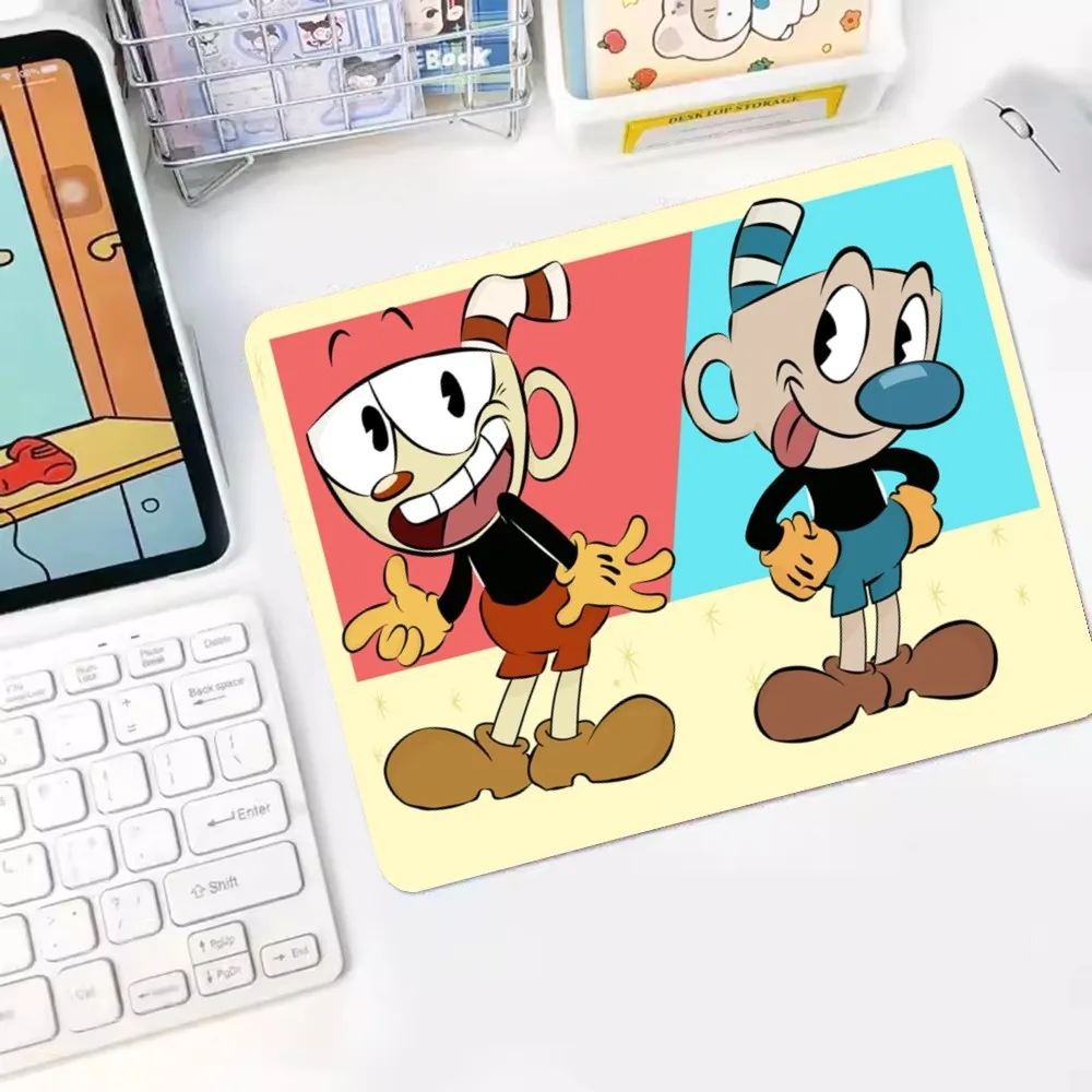 Cute Cuphead DIY Table Mat Student Mousepad Computer Keyboard Pad Games Pad Desk Mat for PC Mouse Carpet 2