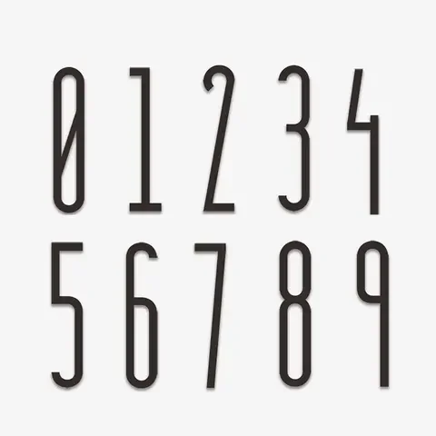 

100mm Self Adhesive Big Modern Door Number Plaque Door Plate Number House Number Hotel Door letter Address Digits Sticker Sign