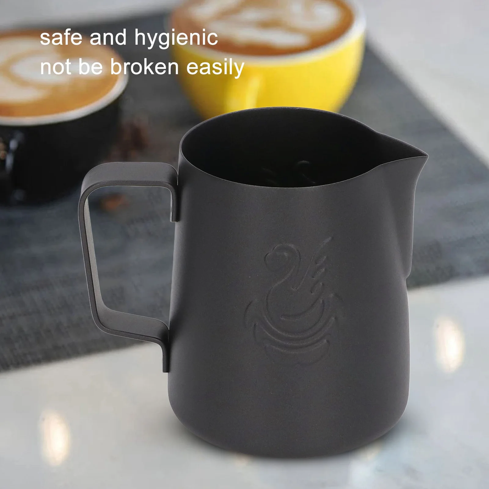 380ml Milk Steaming Frothing Pitcher Stainless Steel Non-Stick Milk Jug Pull Flower Cup Perfect for Coffee Cappuccino Latte Art milk frother jug,milk frothing jug