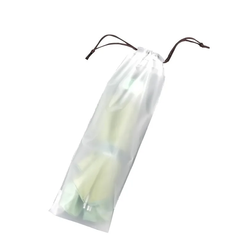 Umbrella Cover White Translucent Drawstring Umbrella Frosted Storage Bag Portable Children Outdoor Umbrella Scratch-Proof Dustproof EVA Cover