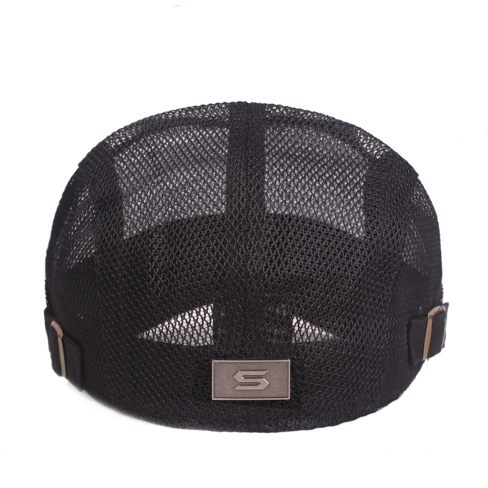 Mesh Breathable Beret Hat for Men Women Spring Summer Sunshade