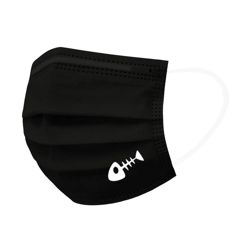 Black Disposable Mask Industrial 3 Layer Ply Filter Mask Adult Adjustable Mouth Face Masks Mascarillas Quirurgicas Homologadas