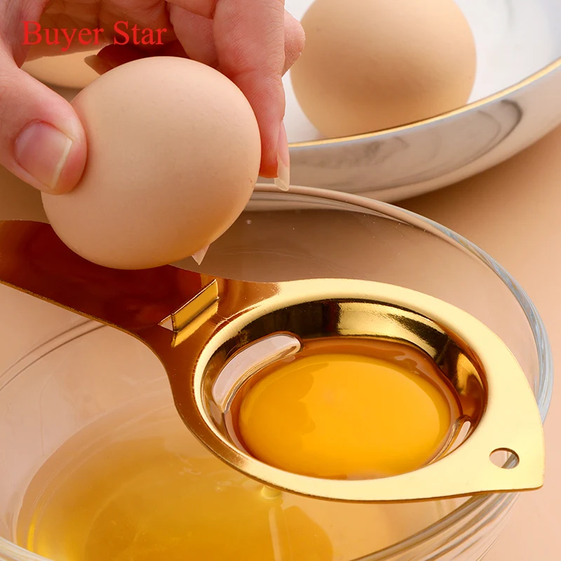 1PC Egg Separator Stainless Steel Egg Yolk White Separator Filter Handle Divider Baking Cooking Tools Kitchen Gadgets egg separator