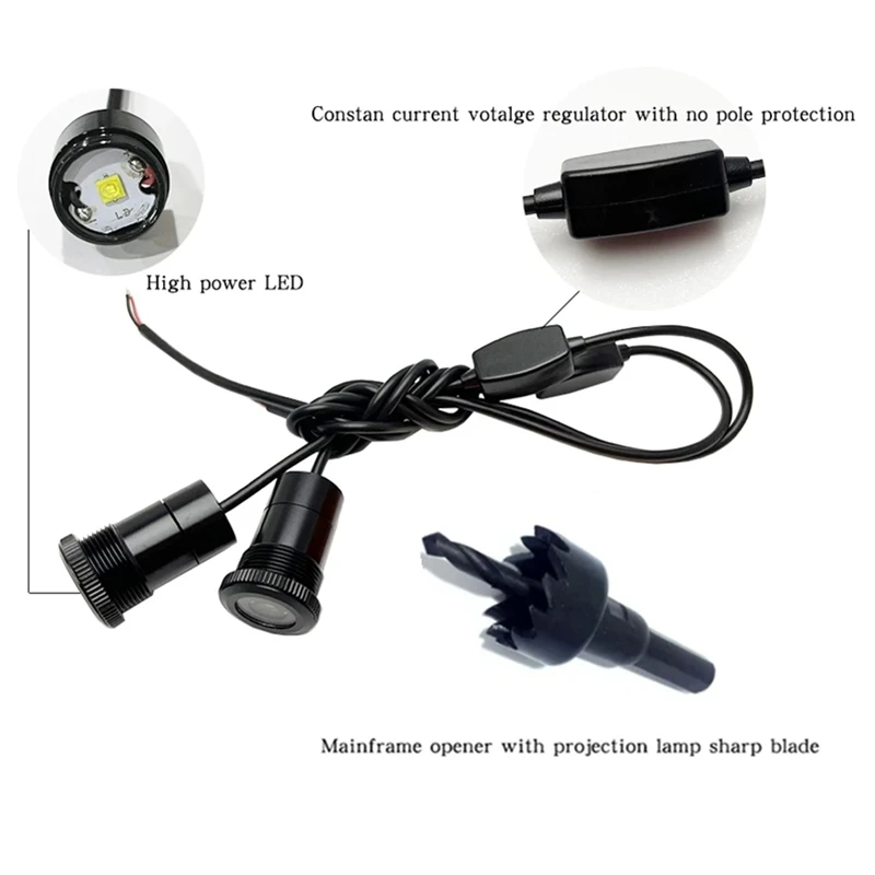 Lumière de courtoisie LED - Dilwe - 12V DC - Étanche IP67 - Acier