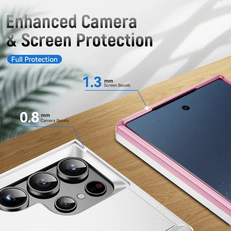 Kombinácia TPU + PC mäkkého a tvrdého luxusného panciera s dvojitou ochranou, nárazuvzdorného puzdra na mobilný telefón pre Samsung S24 23 22 21Ultra_voghion.com