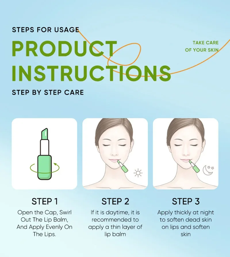 1pc Aloe Vera Moisturizing Lip Balm Moisturizing Nourishing Refreshing Lip Balm Lip Care With Plant Squalane 6