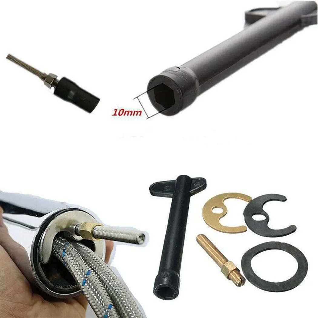 Bathroom Accessories Tap Faucet Fixing Fitting Kit M8 Bolt Washer Wrench Plate Sink Monobloc Mixer Tap