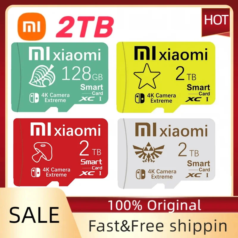 Originale Xiaomi 1Tb Micro Sdxc Memory Card Tf/Sd Card 128Gb 256Gb 512Gb Mini Memory Card Class10 Per Nintendo Switch Camera