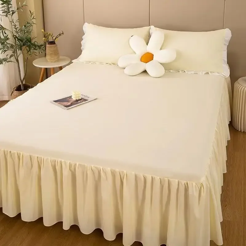 Rich Patterns and Colors, Nordic Style Bed Skirt, Suitable for All Seasons, Essential for Home Use, Hypoallergenic Bed Spread