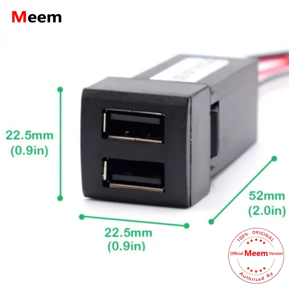 

Double 2 USB QC3.0 Mobile Phone Quick Car Charger for Toyota Camry Corolla Rav4 Prado 2019 2020 2021