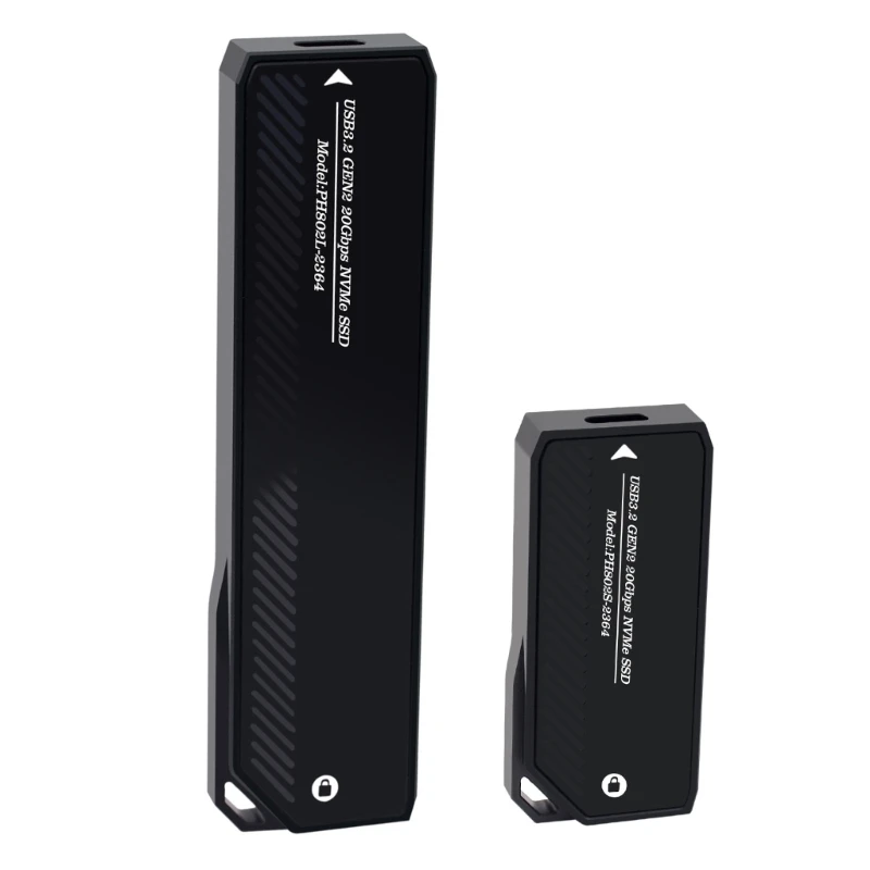 M.2 NVMe to USB3.2 Gen2x2 50Gbps Adapter Box Support ASM2364 NVME SSD Reader