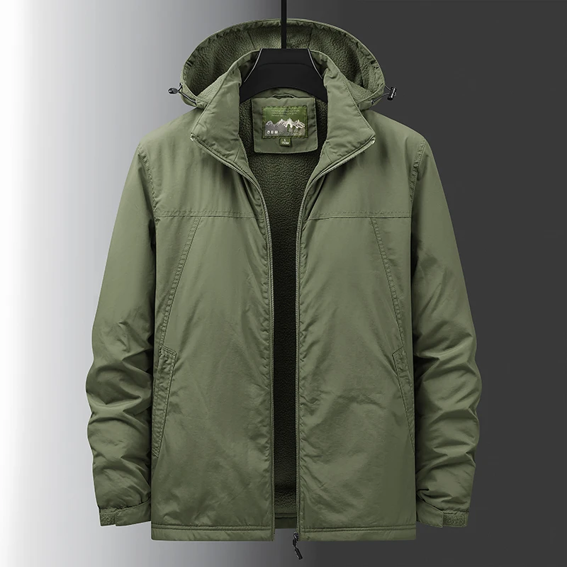 

Hot Sale Thick Hiking Detachable Cap Jacket Waterproof Winter Windbreaker Couple Outdoor Warm Jacket Men Women Plush Cotton Coat