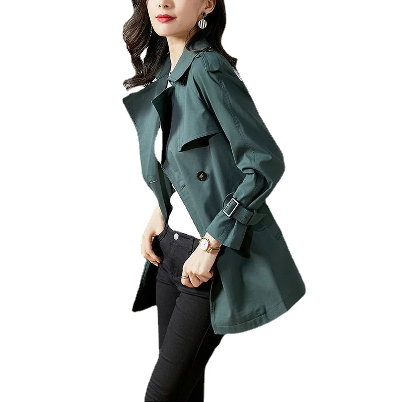 

High-end windbreaker women's mid-length 2022 spring and autumn new style all-match small casual jacket trend