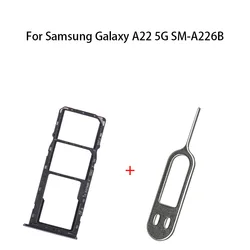 SIM Card Tray and SD Card Holder Slot for Samsung Galaxy A22 5G (Black)