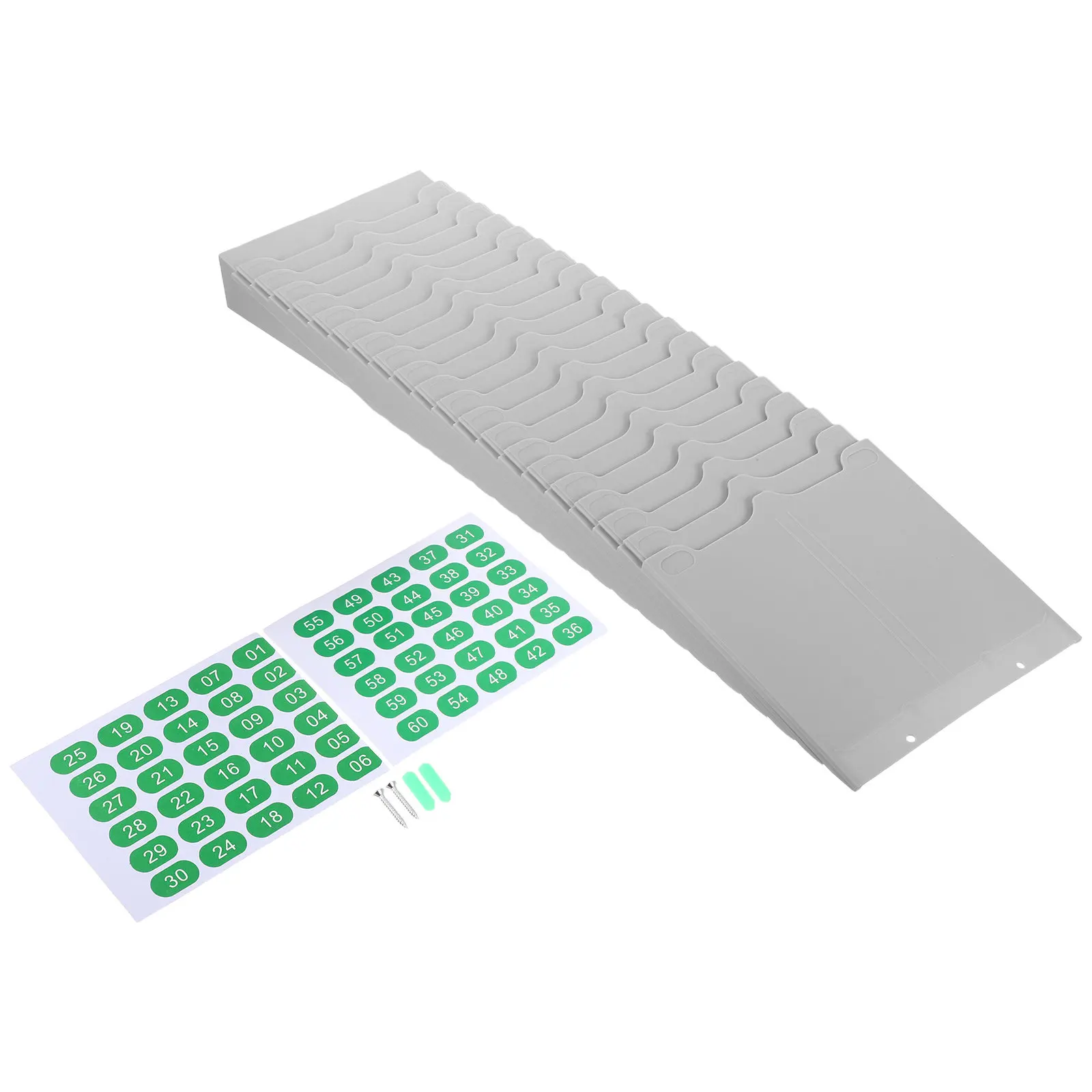 4Pcs 멀티 그리드 카드 보관 랙 플라스틱 출석 카드 홀더 수직 디스플레이 용..