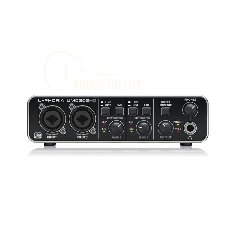 Behringer U-Phoria UMC202HD Audiophile 2x2, 24-Bit / 192 kHz  