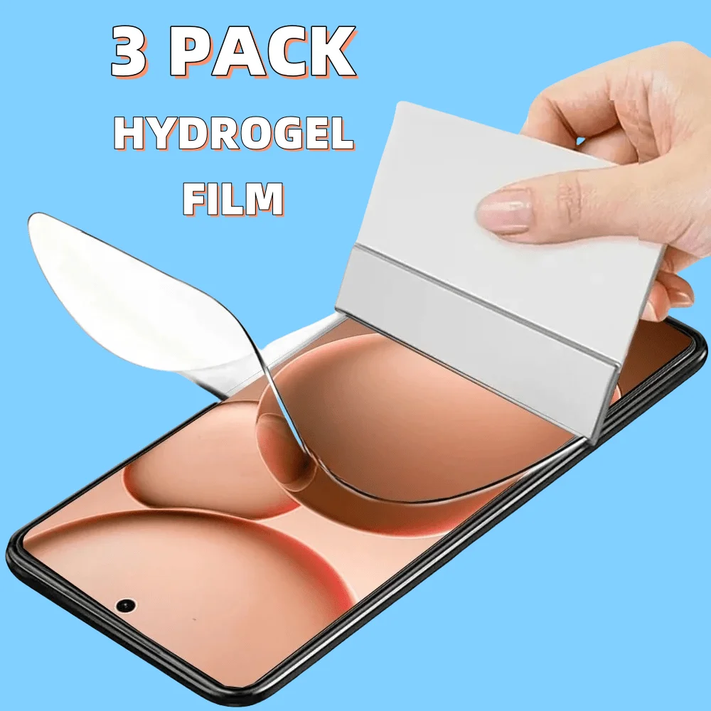 3-Pack Hydrogel Anti-Scratch & Fingerprint-Resistant TPU Film