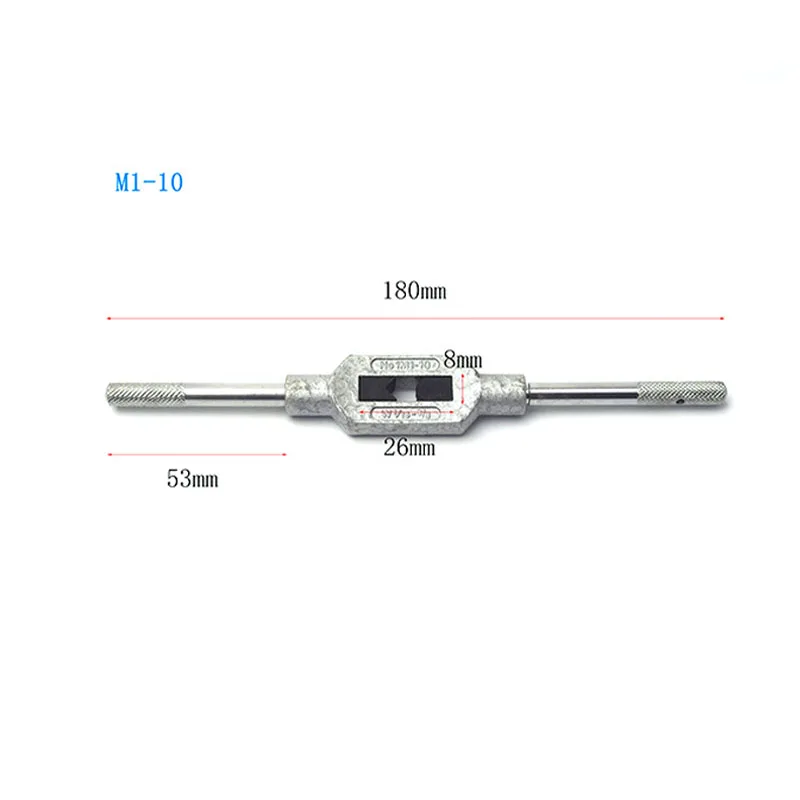 Description Picture 6 of itemHand Tap & Die High-Speed Steel Tap M1-8 Thread Metric Handle Tapping Reamer Tool Hinge Straight Wrench Tap Wrench Tapping Tools