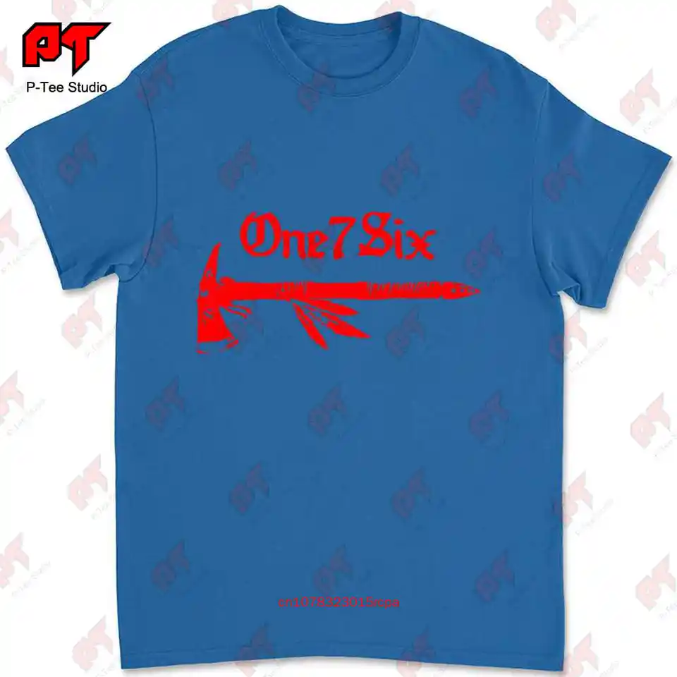One7Six Tomahawk Motto Team T Shirt Large Navy One 7 Six New