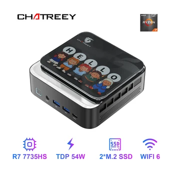 Computer desktop da gioco Chatreey AN3P Mini PC R7 7735HS 680M con WiFi 6/Bluetooth 5.2/HDMI/DP 1