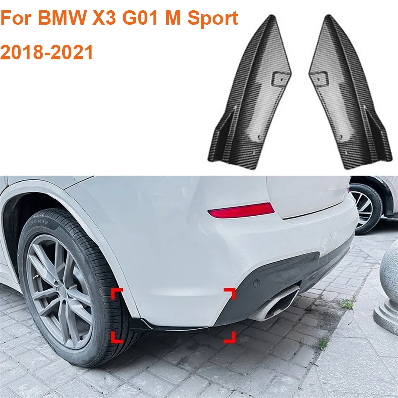 

Для BMW X3 G01 M Sport 2018-2021 глянцевый черный нижний задний бампер спойлер Угловой протектор удлинители диффузор разделитель защита для тюнинга