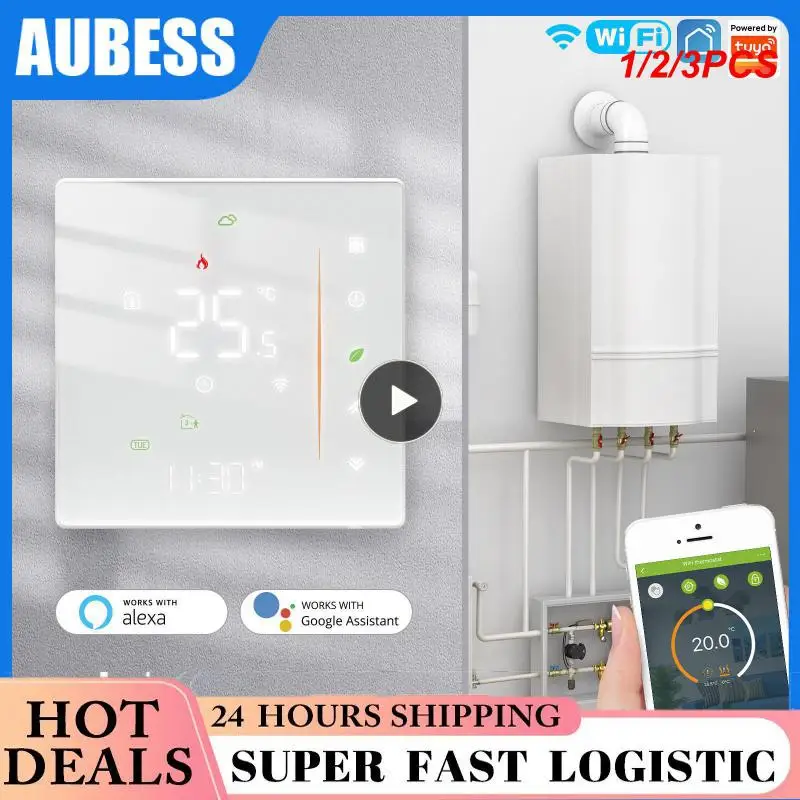 

1/2/3PCS Thermostat Room Temperature Controller of Water/Electric Floor Heating Gas Boiler Humidity Tuya Work with Alex