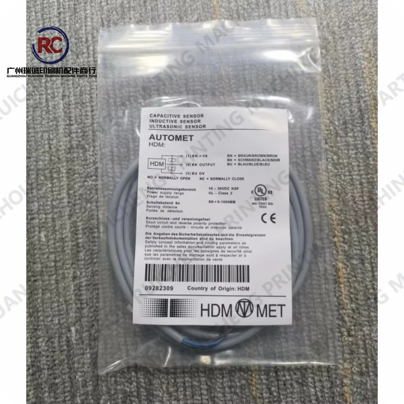 하이델베르그 XL105 오프셋 인쇄기 예비 부품용 1개 센서 F2.147.1214/01-OEM3 연결선