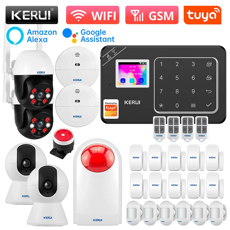 Wireless Home Burglar Alarm WiFi GSM Alarm System Smart Home Tuya Smart Life App