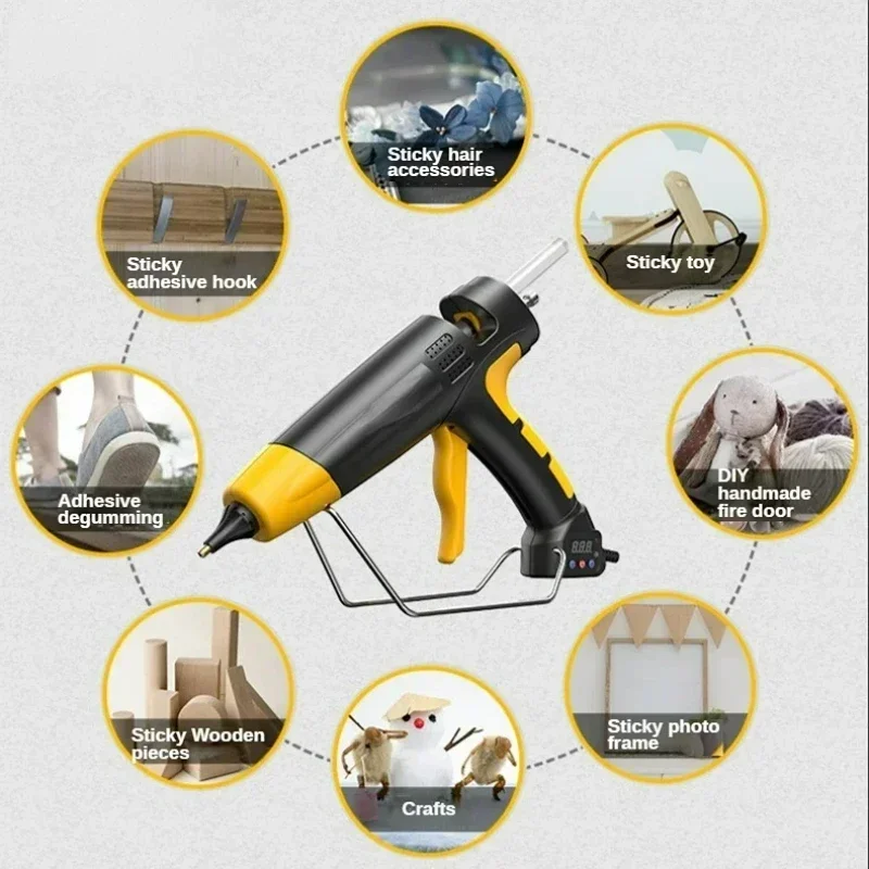 Hot Melt Glue Gun of 7mm/11mm Glue Stick Professional High Power Silicone Gun Plug-in Rapid Heating Crafting DIY Car Repair Tool 6