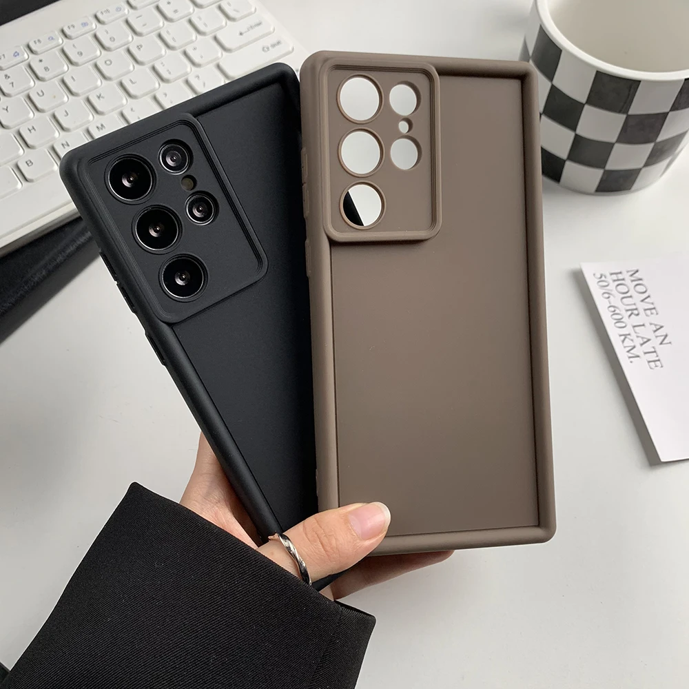 Luxury Solid Color Liquid Silicone Phone Case Cover