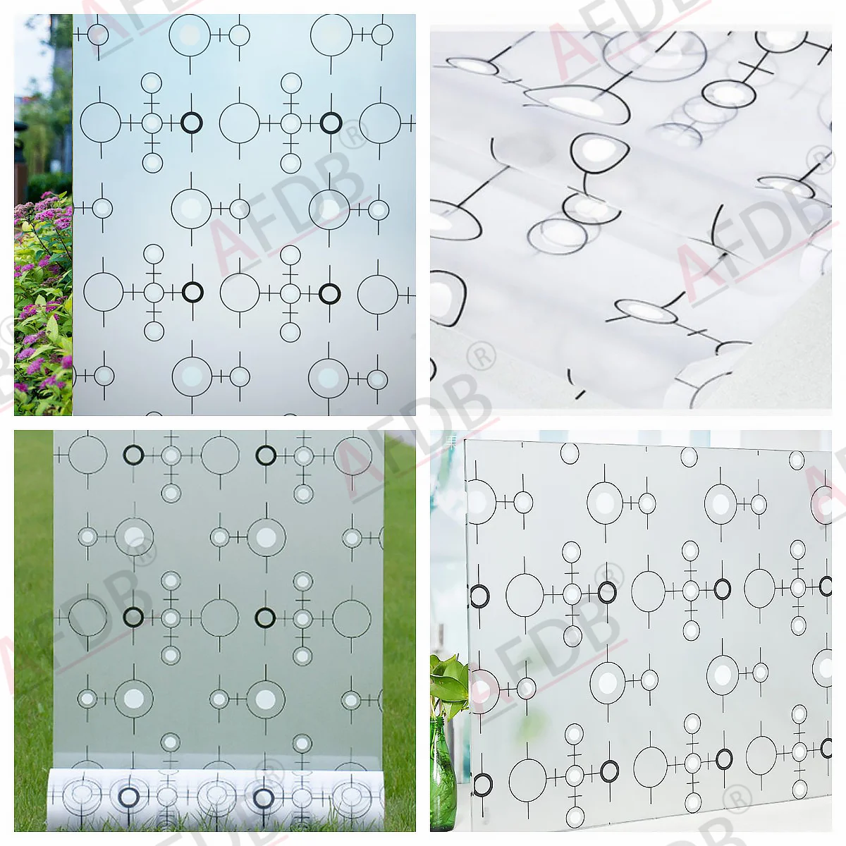 Window Privacy Film Window Film Adhesive Vinyl Sheets Adhesive Vinyl Adhesive Vinyl Film Adhesive Vinyl Stickers Frosted Self Adhesive Glass Window Film Privacy Protection Vinyl for Stained Glass Window Sticker Heat Insulation