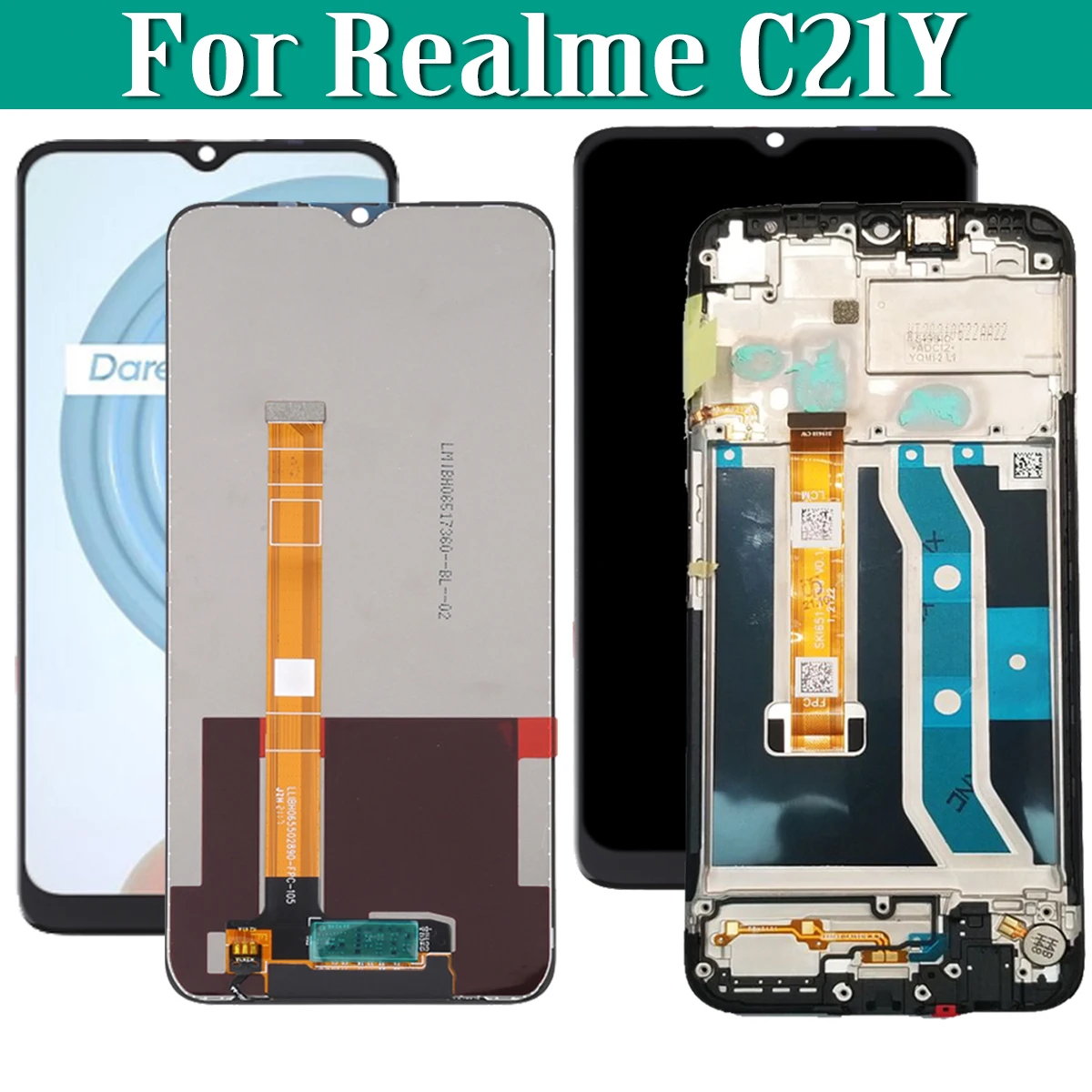 

Original For Realme C25Y RMX3265 RMX3268 RMX3269 LCD Display Touch Screen Digitizer Assembly For Realme C21Y RMX3261 Screen