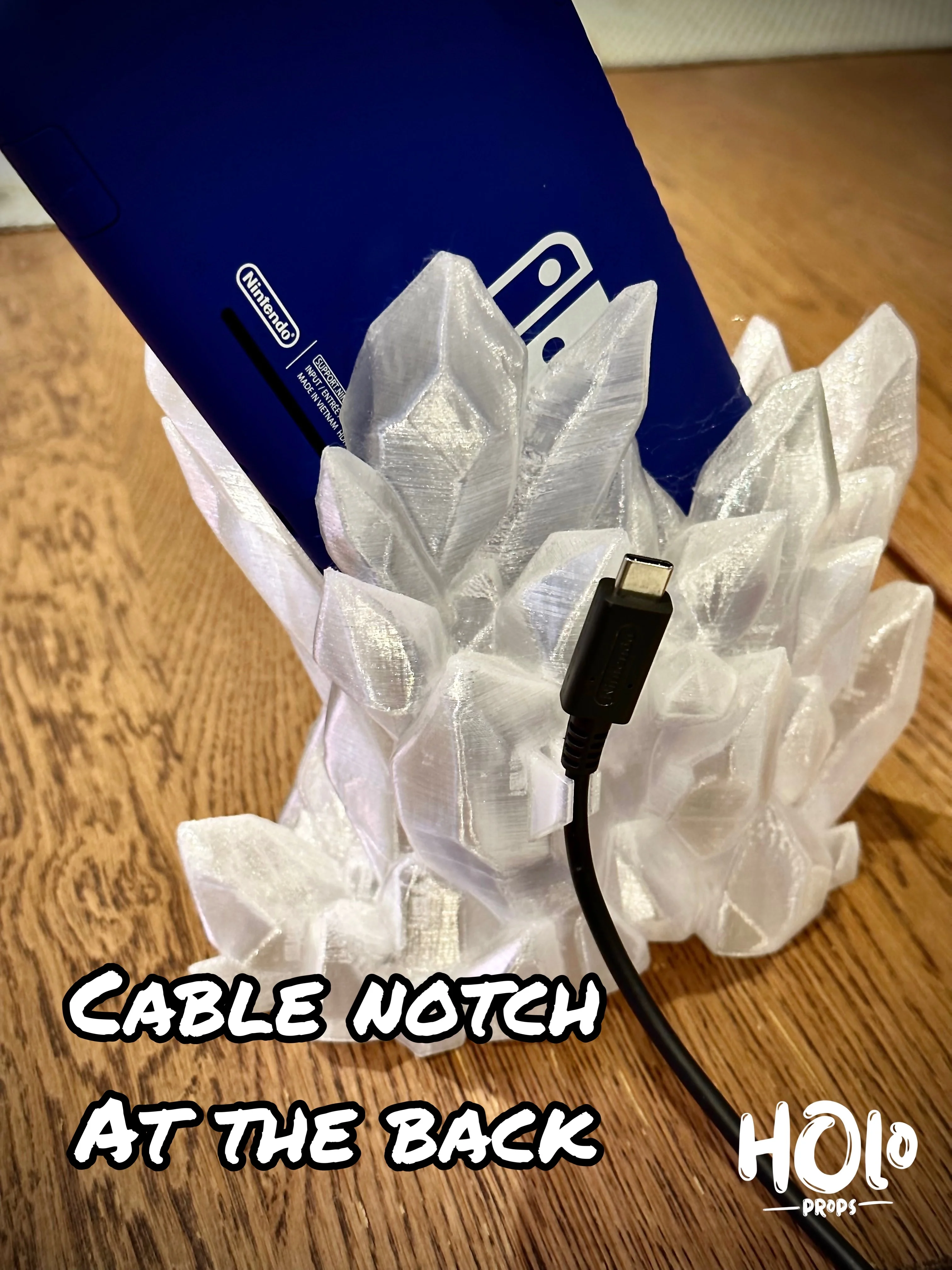 스위치 라이트용 크리에이티브 크리스탈 스타일 스탠드 - 장 홀더 도크 게임 장식 Nintendo용 세련된 쇼케이스 액세서리