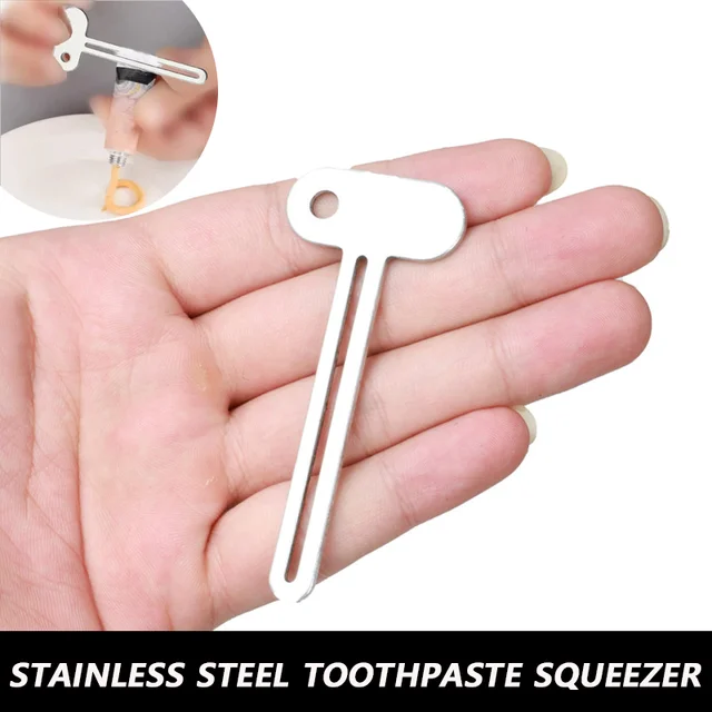 1/3/5 pezzi in acciaio inox dentifricio tubo spremiagrumi chiave metallica dentifricio spremiagrumi per bagno tinture per capelli tubi cosmetici spremiagrumi 1