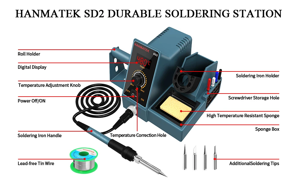 Soldering Station,AICase SD1 60 Watt Soldering Iron Station,392